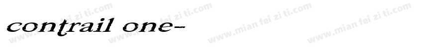 contrail one字体转换